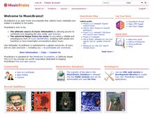 Tablet Screenshot of musicbrainz.org